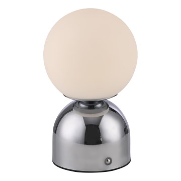 Schöner Wohnen 19218-17 - Lampada da tavolo ricaricabile dimmerabile a sfioramento RUDI LED 1,2 W / 5 V, 3000–6000 K, 1200 mAh, cromo lucido