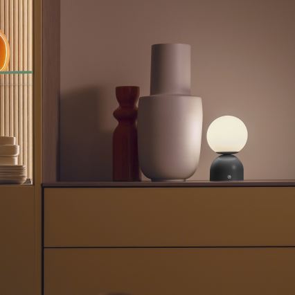 Schöner Wohnen 19218-18 - Lampada da tavolo ricaricabile LED dimmerabile con controllo touch RUDI LED/1,2W/5V 3000-6000K 1200 mAh nera