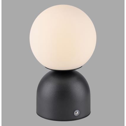 Schöner Wohnen 19218-18 - Lampada da tavolo ricaricabile LED dimmerabile con controllo touch RUDI LED/1,2W/5V 3000-6000K 1200 mAh nera