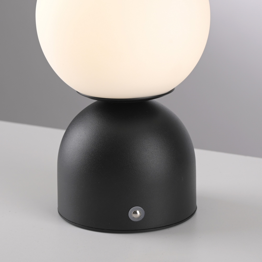 Schöner Wohnen 19218-18 - Lampada da tavolo ricaricabile LED dimmerabile con controllo touch RUDI LED/1,2W/5V 3000-6000K 1200 mAh nera