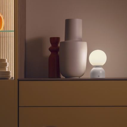 Schöner Wohnen 19218-39 - Lampada da tavolo ricaricabile LED dimmerabile a sfioramento RUDI LED/1,2W/5V 3000-6000K 1200 mAh grigio