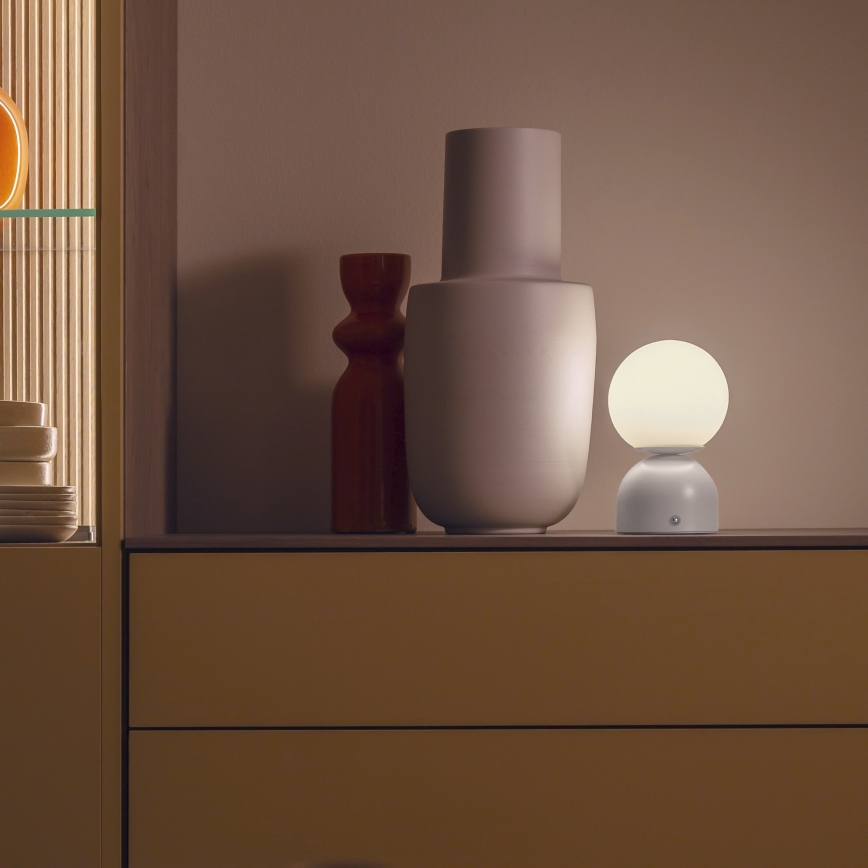 Schöner Wohnen 19218-39 - Lampada da tavolo ricaricabile LED dimmerabile a sfioramento RUDI LED/1,2W/5V 3000-6000K 1200 mAh grigio