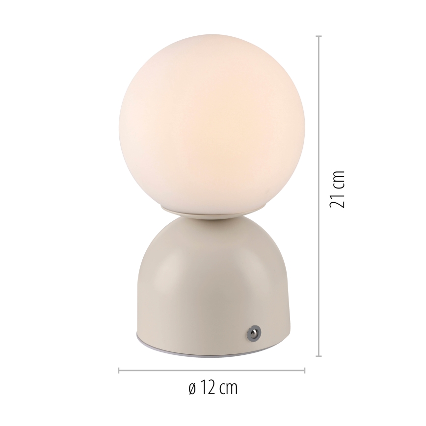 Schöner Wohnen 19218-39 - Lampada da tavolo ricaricabile LED dimmerabile a sfioramento RUDI LED/1,2W/5V 3000-6000K 1200 mAh grigio