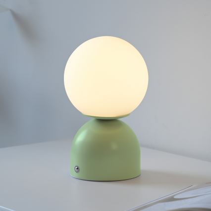 Schöner Wohnen 19218-43 - Lampada da tavolo ricaricabile dimmerabile a sfioramento RUDI LED/1,2W/5V 3000-6000K 1200 mAh verde