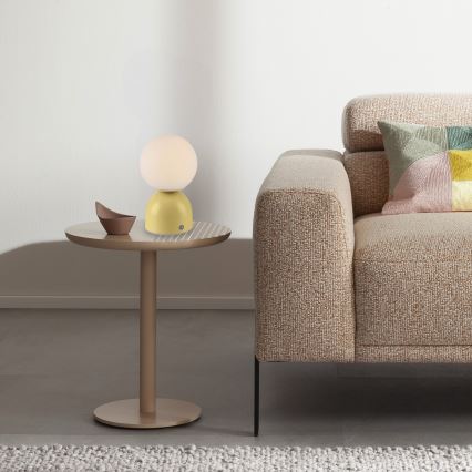 Schöner Wohnen 19218-81 - Lampada da tavolo ricaricabile a LED dimmerabile a sfioramento RUDI LED/1,2W/5V 3000-6000K 1200 mAh gialla