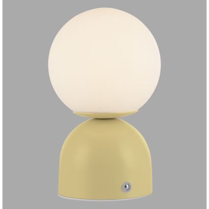 Schöner Wohnen 19218-81 - Lampada da tavolo ricaricabile a LED dimmerabile a sfioramento RUDI LED/1,2W/5V 3000-6000K 1200 mAh gialla