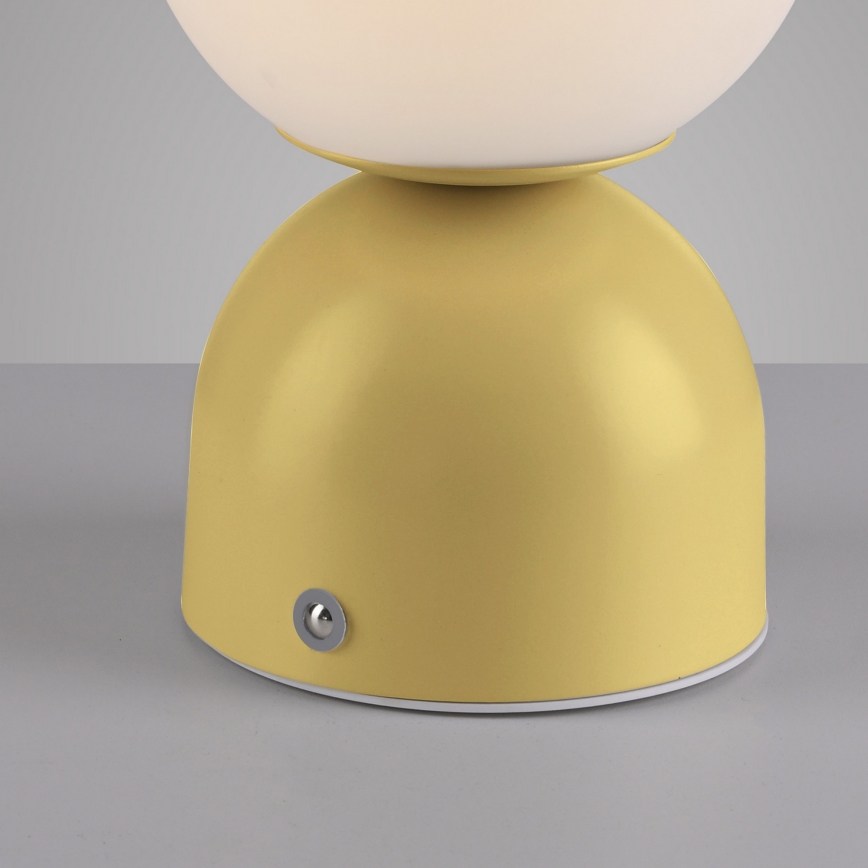 Schöner Wohnen 19218-81 - Lampada da tavolo ricaricabile a LED dimmerabile a sfioramento RUDI LED/1,2W/5V 3000-6000K 1200 mAh gialla