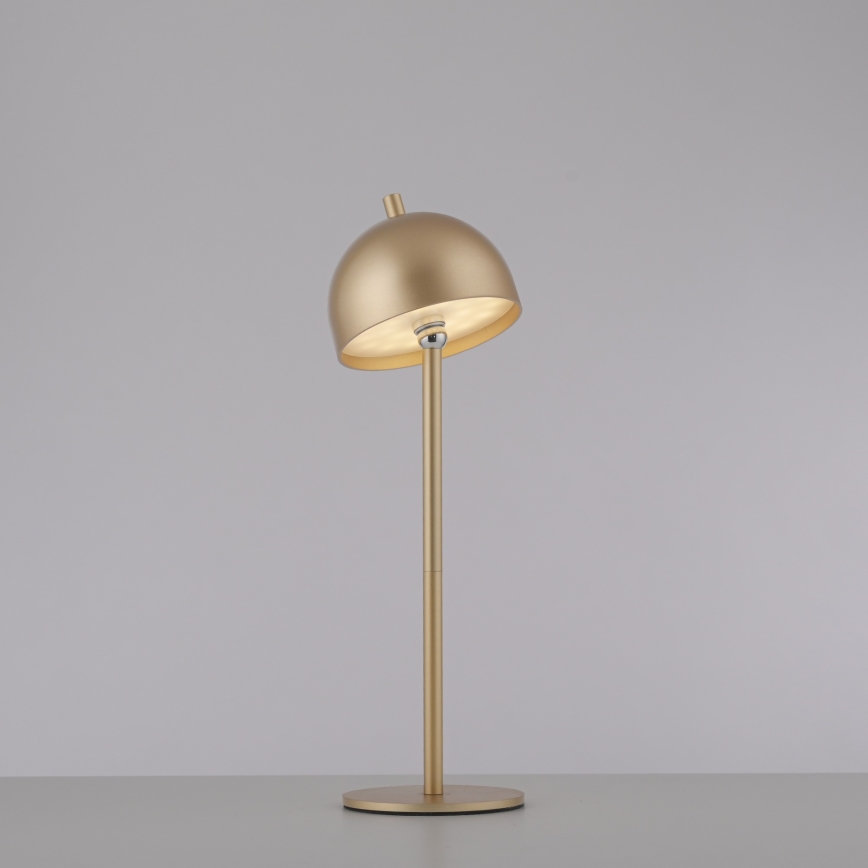 Schöner Wohnen 19244-12 - Lampada da tavolo da esterno ricaricabile a LED dimmerabile con comando touch BELLIS, LED/2,5W/5V, 2600 mAh, IP54, dorata