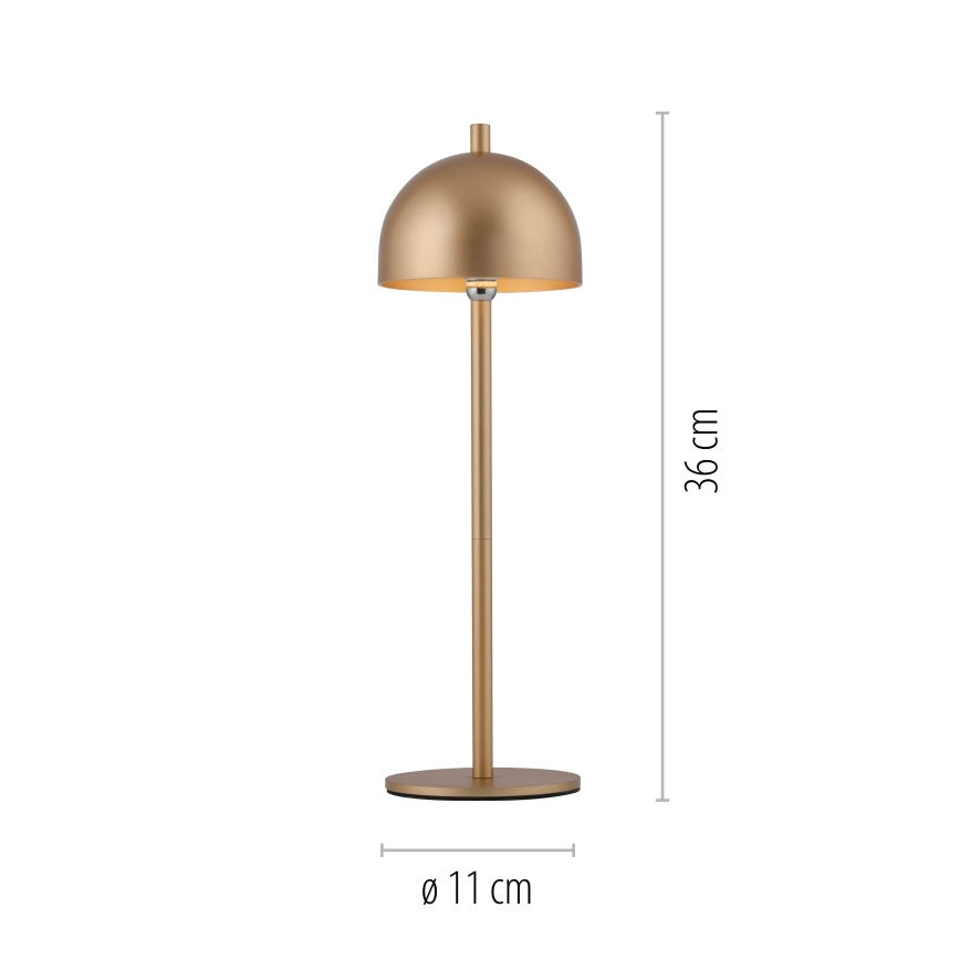 Schöner Wohnen 19244-12 - Lampada da tavolo da esterno ricaricabile a LED dimmerabile con comando touch BELLIS, LED/2,5W/5V, 2600 mAh, IP54, dorata