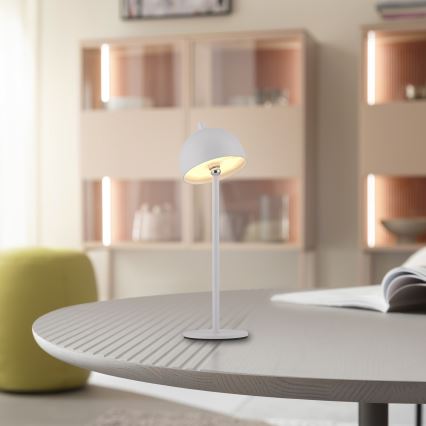 Schöner Wohnen 19244-16 - BELLIS Lampada da tavolo da esterno ricaricabile a LED, dimmerabile con touch, LED/2,5W/5V 2600 mAh IP54 bianca