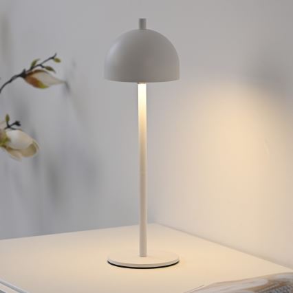 Schöner Wohnen 19244-16 - BELLIS Lampada da tavolo da esterno ricaricabile a LED, dimmerabile con touch, LED/2,5W/5V 2600 mAh IP54 bianca