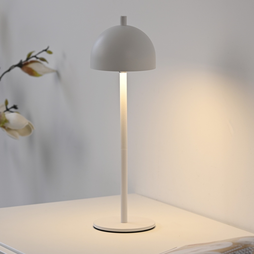 Schöner Wohnen 19244-16 - BELLIS Lampada da tavolo da esterno ricaricabile a LED, dimmerabile con touch, LED/2,5W/5V 2600 mAh IP54 bianca