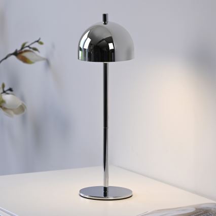 Schöner Wohnen 19244-17 - Lampada da tavolo da esterno LED ricaricabile dimmerabile a sfioramento BELLIS LED/2,5W/5V 2600 mAh IP54 cromo lucido