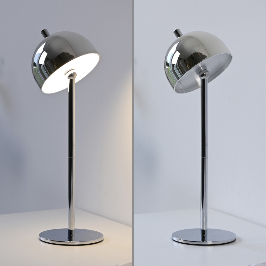 Schöner Wohnen 19244-17 - Lampada da tavolo da esterno LED ricaricabile dimmerabile a sfioramento BELLIS LED/2,5W/5V 2600 mAh IP54 cromo lucido