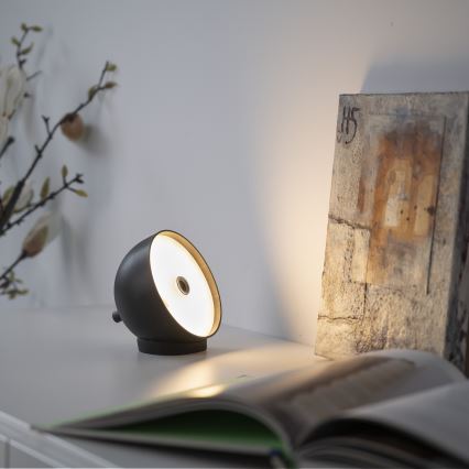 Schöner Wohnen 19244-18 - Lampada da tavolo ricaricabile a LED dimmerabile con comando a sfioramento BELLIS LED/2,5W/5V 2600 mAh IP54 nera