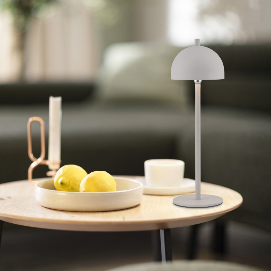 Schöner Wohnen 19244-39 - Lampada da tavolo da esterno ricaricabile a LED dimmerabile a sfioramento BELLIS LED/2,5W/5V 2600 mAh IP54 grigio