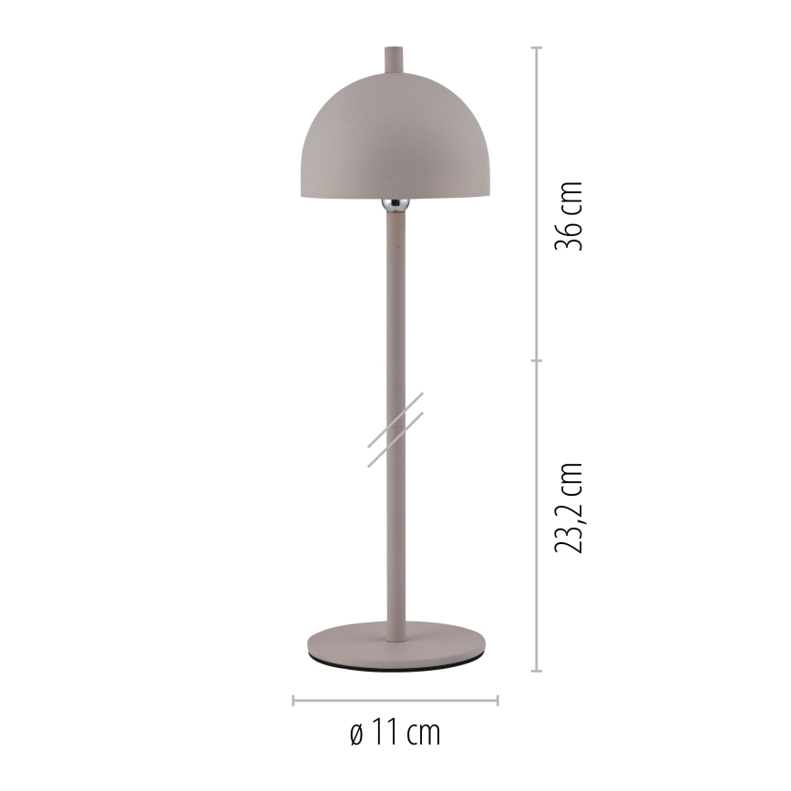 Schöner Wohnen 19244-39 - Lampada da tavolo da esterno ricaricabile a LED dimmerabile a sfioramento BELLIS LED/2,5W/5V 2600 mAh IP54 grigio