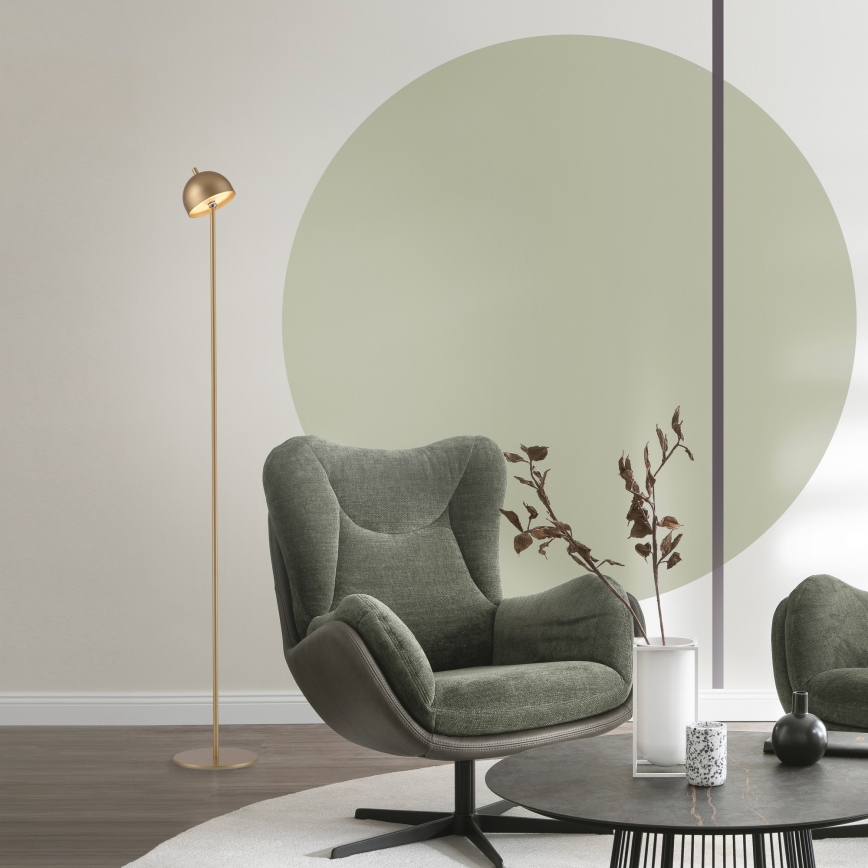 Schöner Wohnen 19245-12 - Lampada da terra ricaricabile da esterno BELLIS, dimmerabile a sfioramento, LED 2,5W/5V, 2600 mAh, IP54, dorata