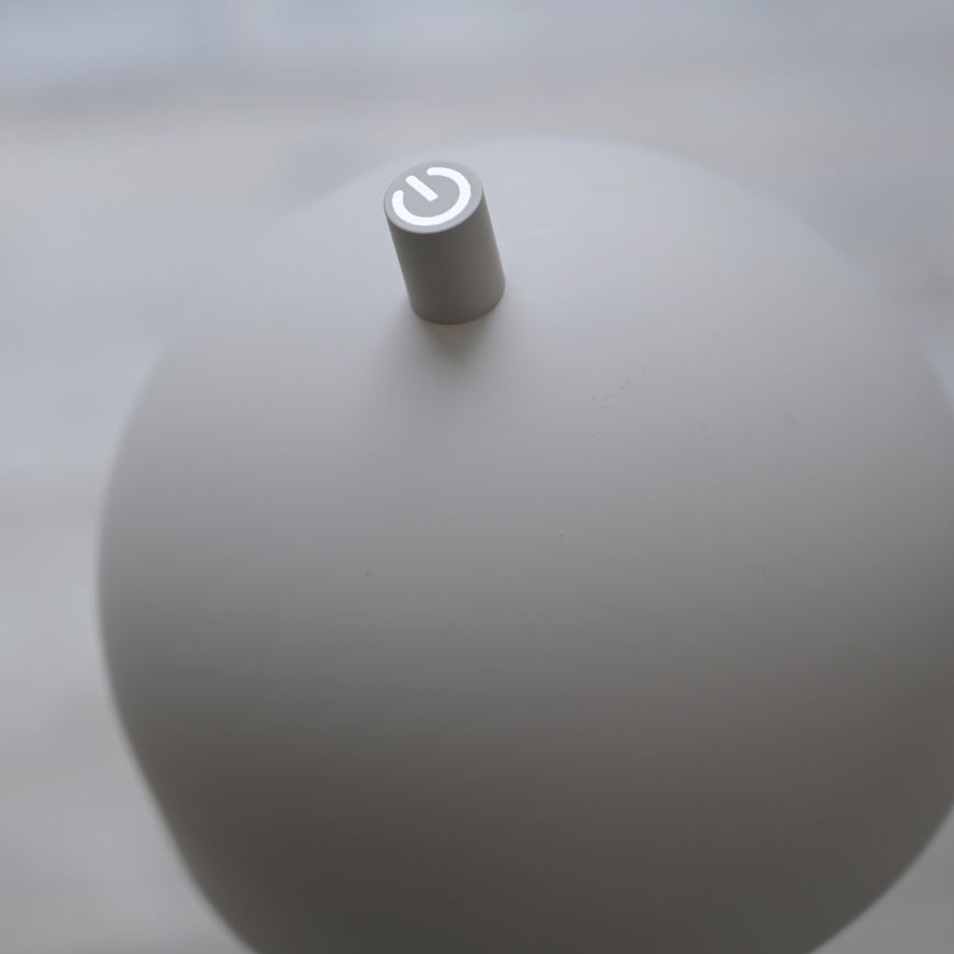 Schöner Wohnen 19245-39 - Lampada da terra ricaricabile per esterni a LED BELLIS, dimmerabile con controllo touch, LED 2,5W/5V, 2600 mAh, IP54, grigio