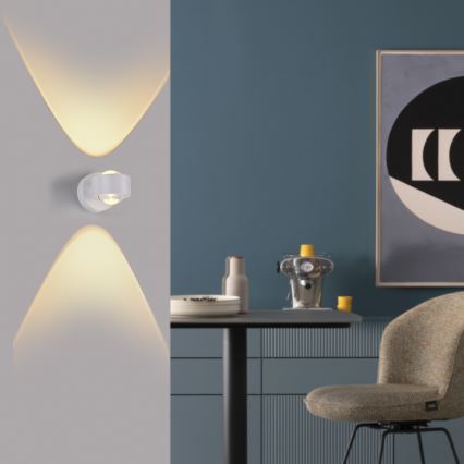 Schöner Wohnen 19331-16 - Applique LED CHIA 2xLED/2W/230V bianco