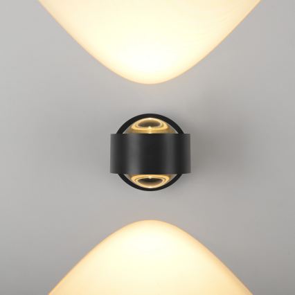 Schöner Wohnen 19331-18 - Lampada da parete LED CHIA 2xLED/2W/230V, nero