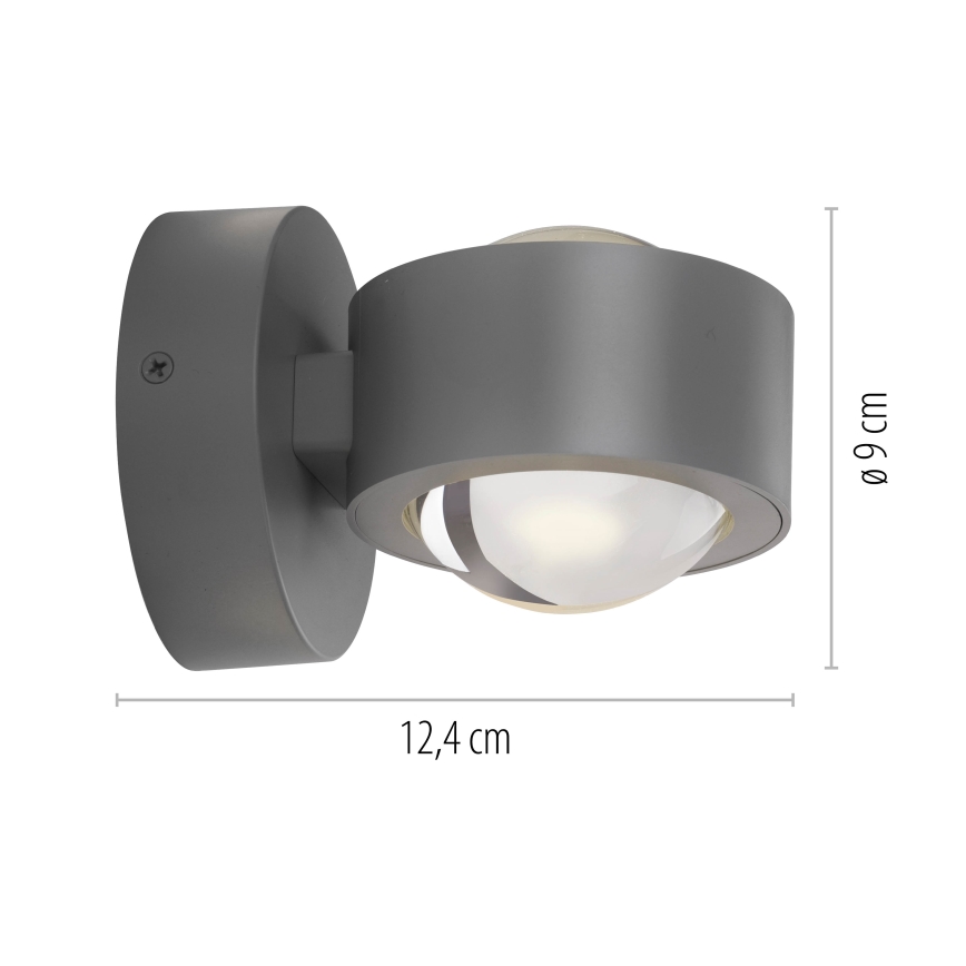 Schöner Wohnen 19331-21 - Lampada da parete LED CHIA 2xLED/2W/230V antracite