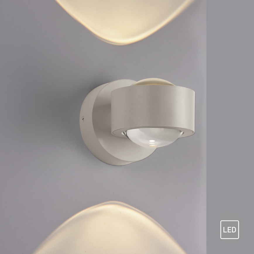 Schöner Wohnen 19331-39 - Lampada da parete LED CHIA 2xLED/2W/230V grigio