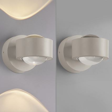 Schöner Wohnen 19331-39 - Lampada da parete LED CHIA 2xLED/2W/230V grigio