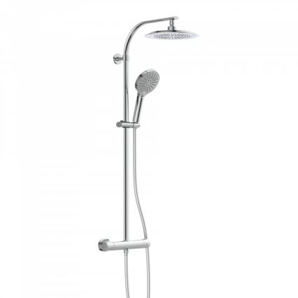 Schütte 60046 - Set doccia con miscelatore termostatico MADURA FRESH, cromato lucido