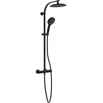 Schütte 60076 - Set doccia con miscelatore termostatico MADURA FRESH nero