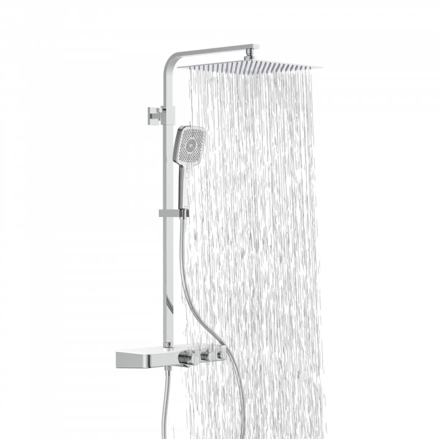 Schütte 60530 - Set doccia con miscelatore termostatico OCEAN, cromo lucido