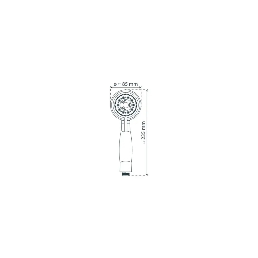 Schütte 60971 - Doccetta a mano VITAL, finitura cromo lucido/grigio