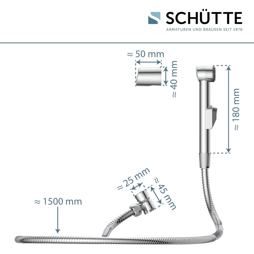Schütte 78016 - Doccetta per lavabo, cromo lucido