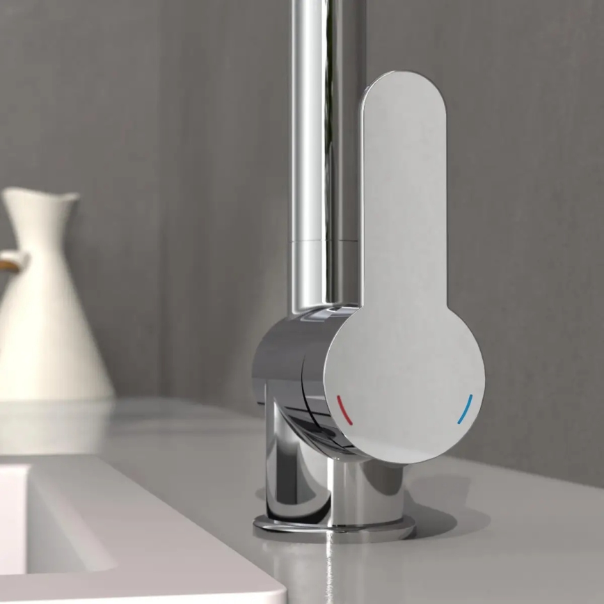 Schütte 79700 - Rubinetto da cucina con doccetta estraibile LONDON, cromo lucido