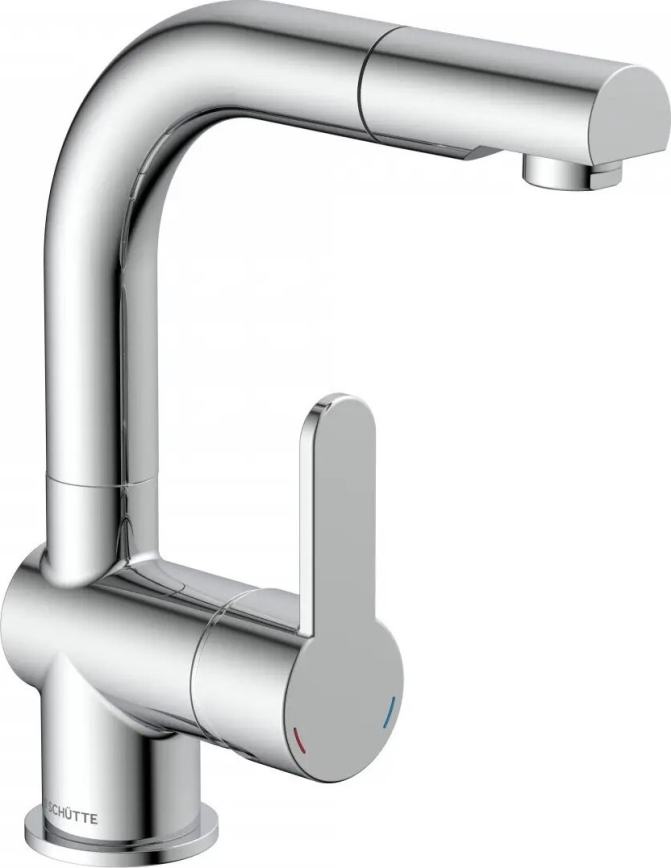 Schütte 79710 - Rubinetto per lavello LONDON con doccetta estraibile, finitura cromata lucida