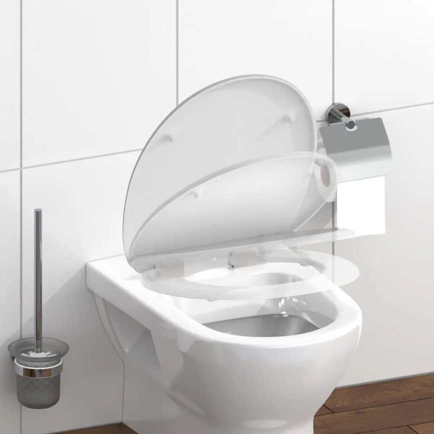 Schütte 82100-A - Sedile WC bianco a chiusura rallentata in Duroplast