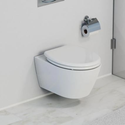 Schütte 82300-A - Sedile per WC BIANCO con chiusura SoftClose in Duroplast