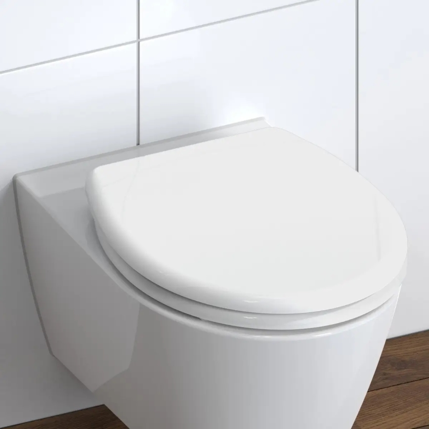 Schütte 82300-A - Sedile per WC BIANCO con chiusura SoftClose in Duroplast