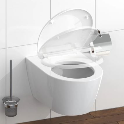 Schütte 82300-A - Sedile per WC BIANCO con chiusura SoftClose in Duroplast