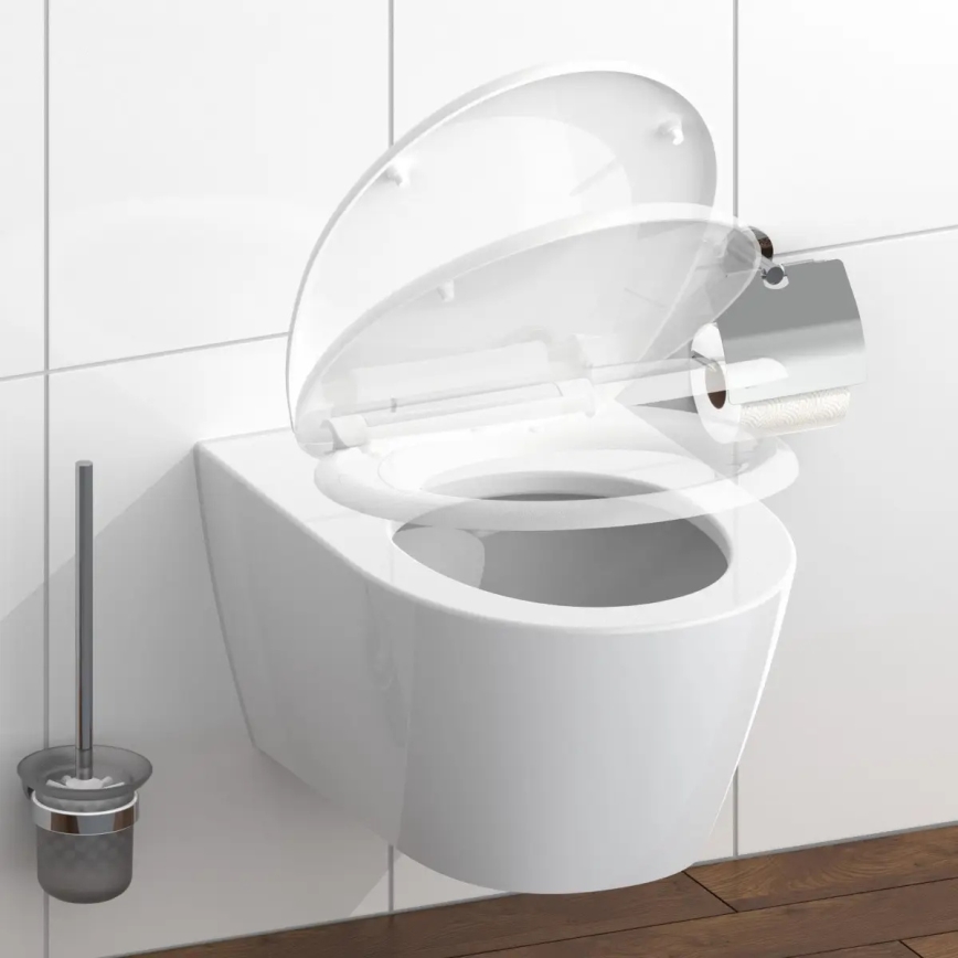 Schütte 82300-A - Sedile per WC BIANCO con chiusura SoftClose in Duroplast
