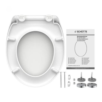 Schütte 82300-A - Sedile per WC BIANCO con chiusura SoftClose in Duroplast