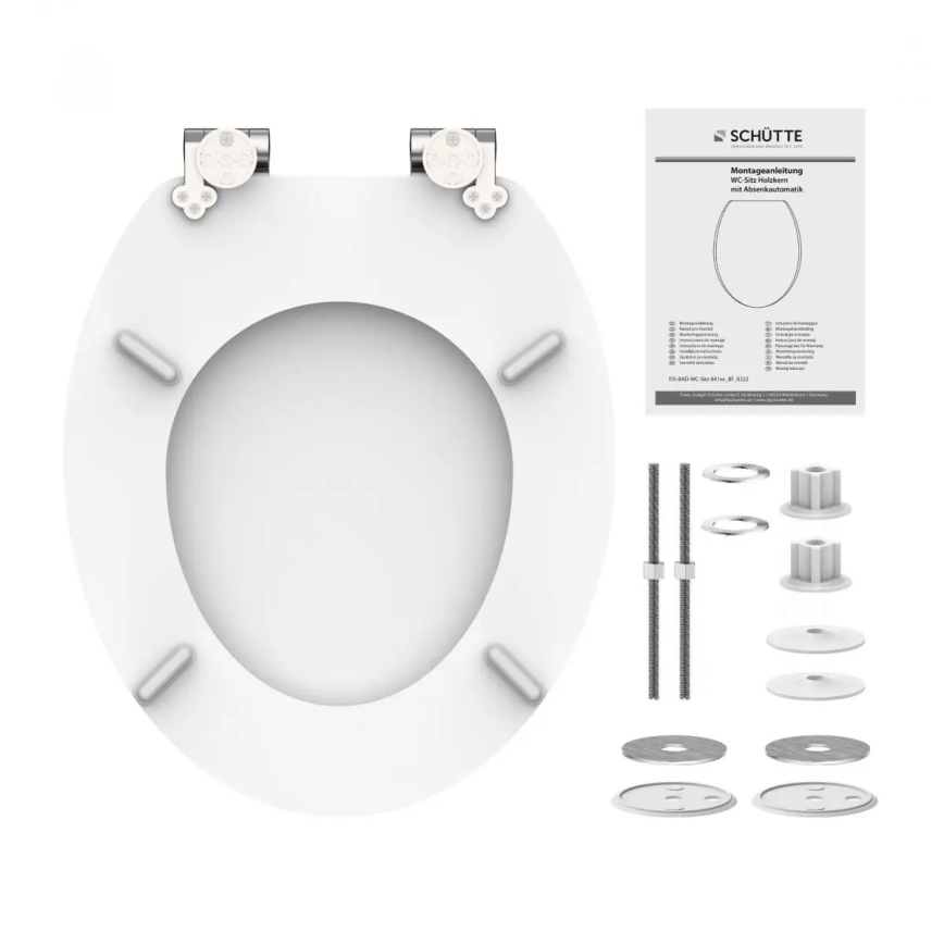 Schütte 84100-A - Copriwater bianco SoftClose in MDF (legno)