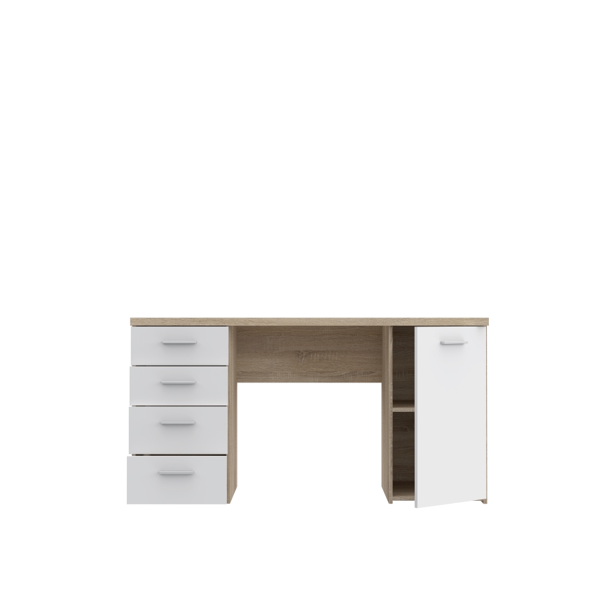 Scrivania ARENO bianco/rovere sonoma