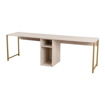 Scrivania CLARO 240x60 cm travertino/oro