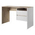 Scrivania con cassetti MARLO rovere artisan/bianco