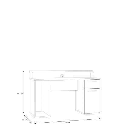 Scrivania con illuminazione integrata IVAR bianca