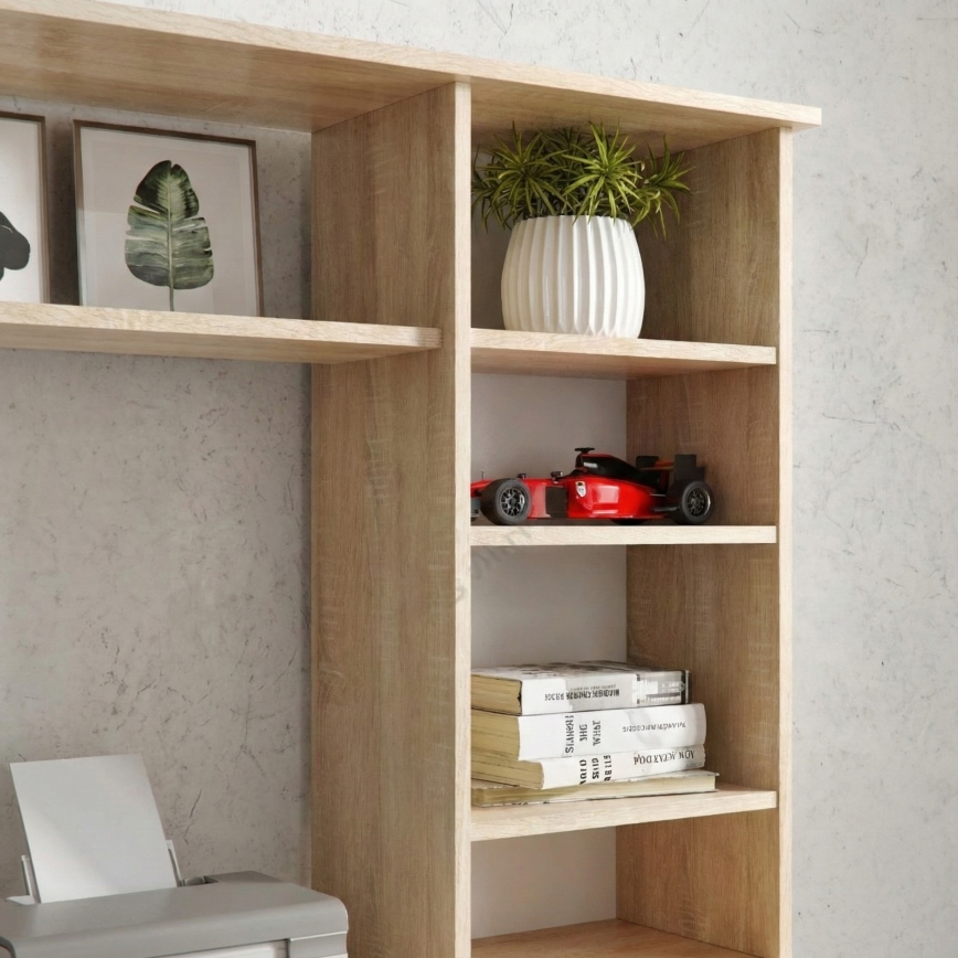 Scrivania con mensola ELIAN 160x53 cm rovere sonoma/bianco