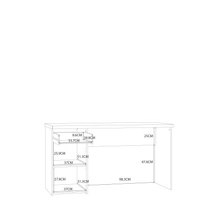 Scrivania GINO bianco/rovere sonoma