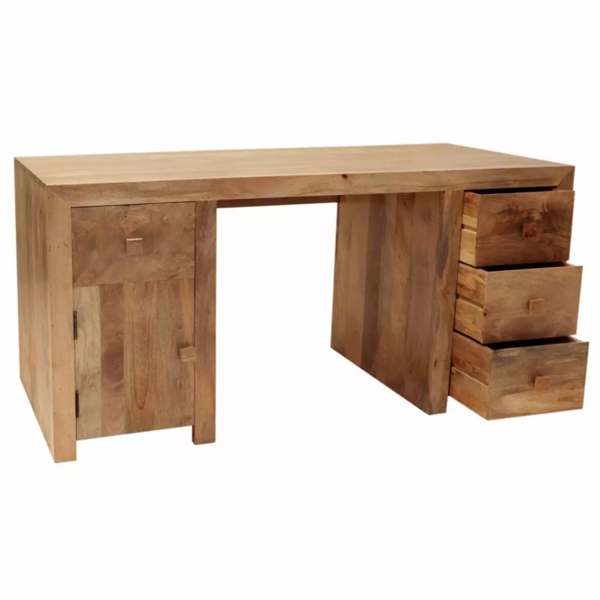 Scrivania HINA 160x80 cm in legno massiccio/albero di mango