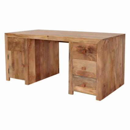 Scrivania HINA 160x80 cm in legno massiccio/albero di mango